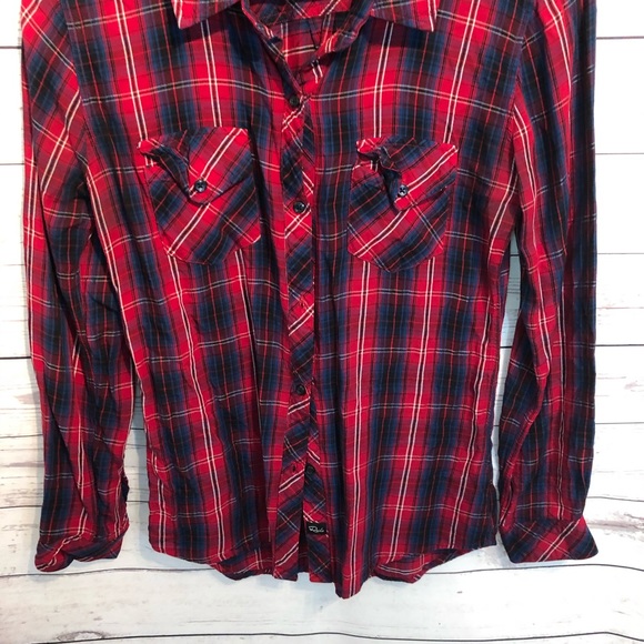 Rails Plaid 100% Rayon shirt - Picture 4 of 7